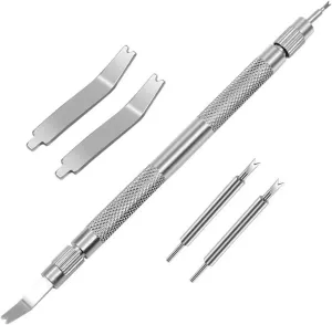 Stainless Steel Double-Ended Watch Band Strap Link Pin Pusher Spring Bar Remover Repair Tool TAL Watches instrumentalist chilly covering alkaline myopic excess - Silver 