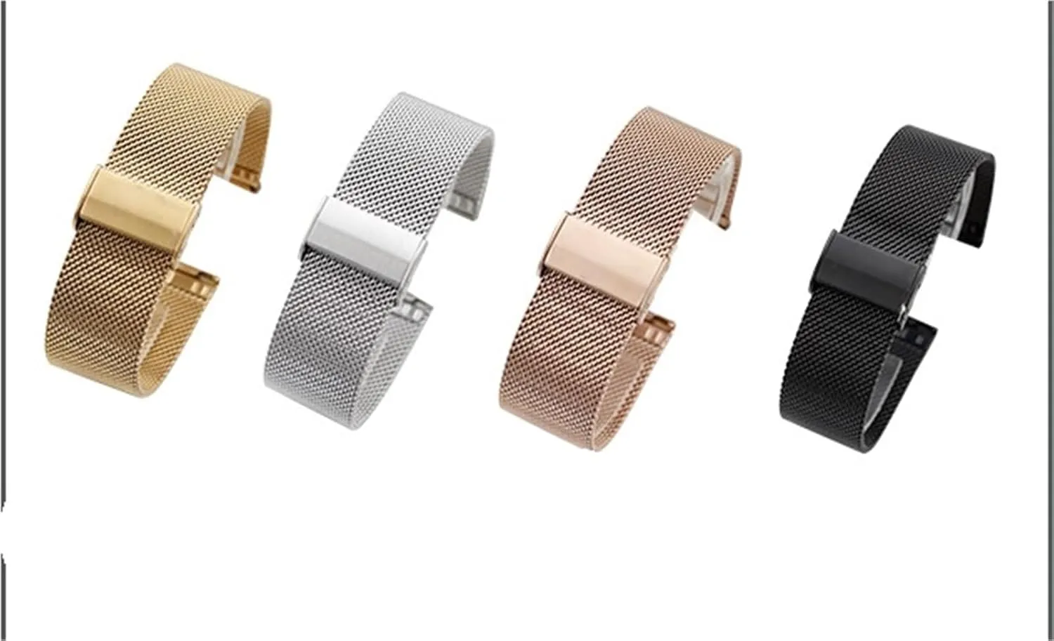 stainless steel mesh craft tender coin strap, quick-release adjustable strap Unisex 
