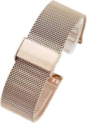 stainless steel mesh craft tender coin strap, quick-release adjustable strap Unisex 