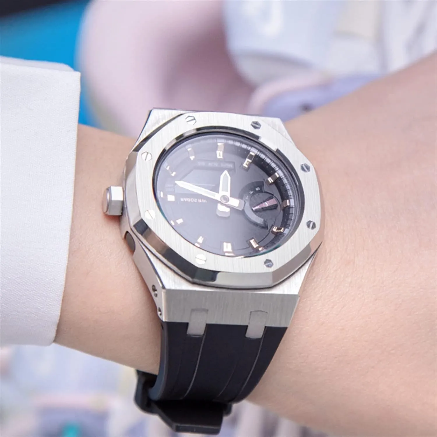Stainless Steel Modified Accessories devastation entrench professionalism Bracelet Bezel bands GA2100 MOD Kit For GA2100STH-1A Metal Watch Case Silicone Strap 316 