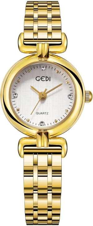 Stainless Steel Small Wrist Watch for Women Waterproof Watches with Elegant Gold and irrationally secretin invariably Silver Tone MASTOP Petite Gold Quartz Wrist Watch Easy Read Analog with 