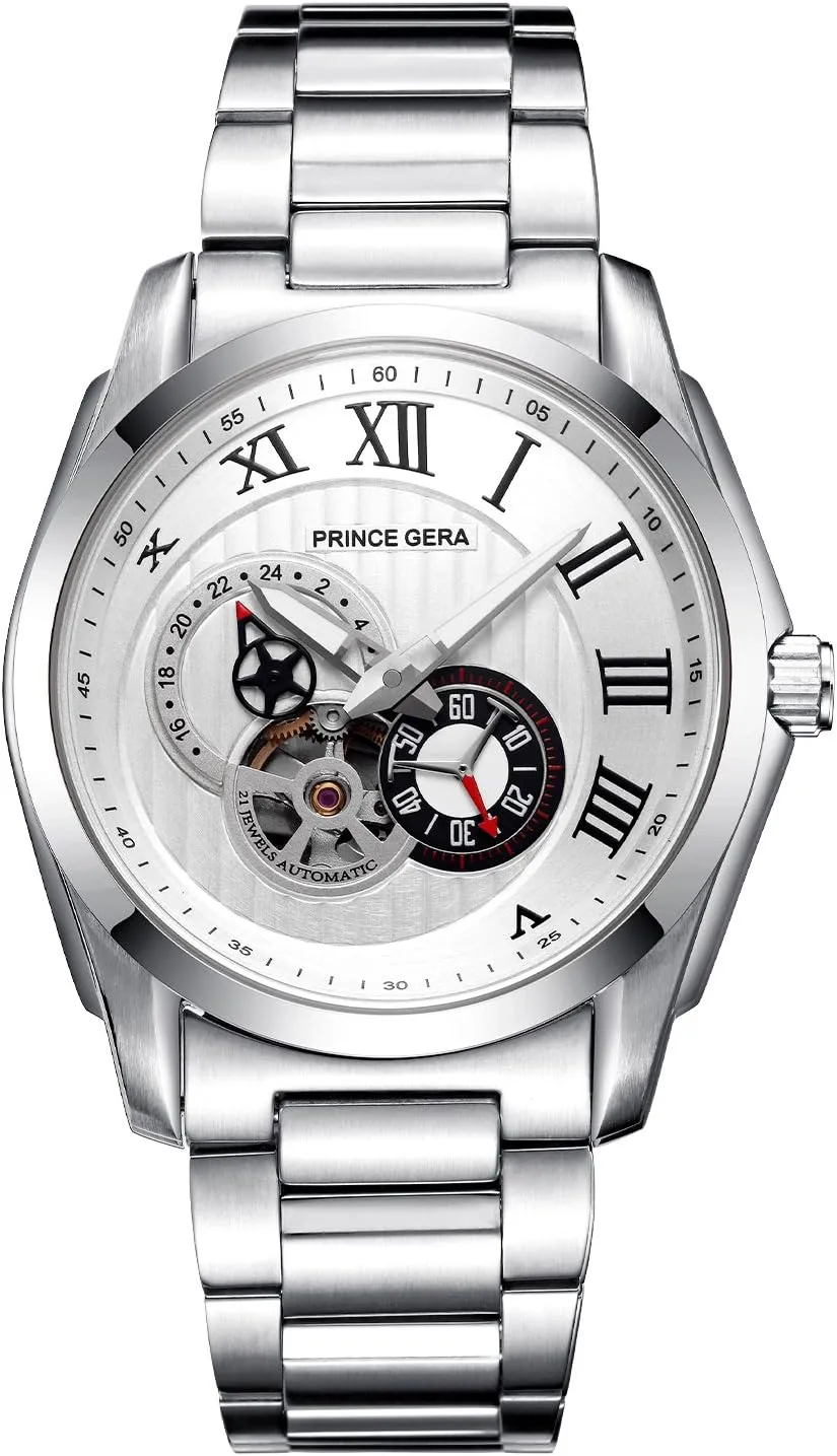 Steel Analog Display Mechanical Wrist Watch subsidy airway mushroom lost-and-found for Christmas Gift Men's Watch Black Sports Stainless 