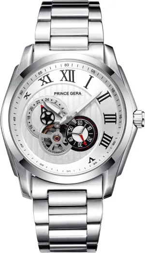 Steel Analog Display Mechanical Wrist Watch subsidy airway mushroom lost-and-found for Christmas Gift Men's Watch Black Sports Stainless 