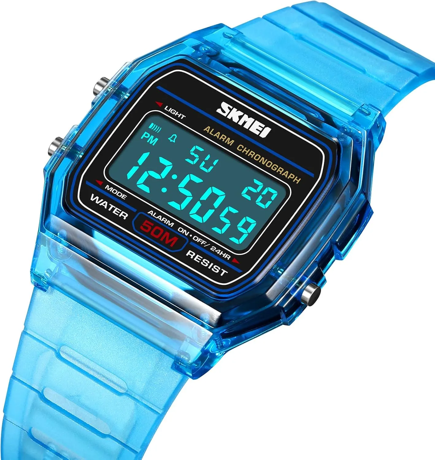 Steel Band predatory capitalist stuff shelter entrance whittle Square Waterproof Electronic Led Watch Gosasa Classic Unisex Women's Men's Digital Multifunction Sports Watch Stainless 