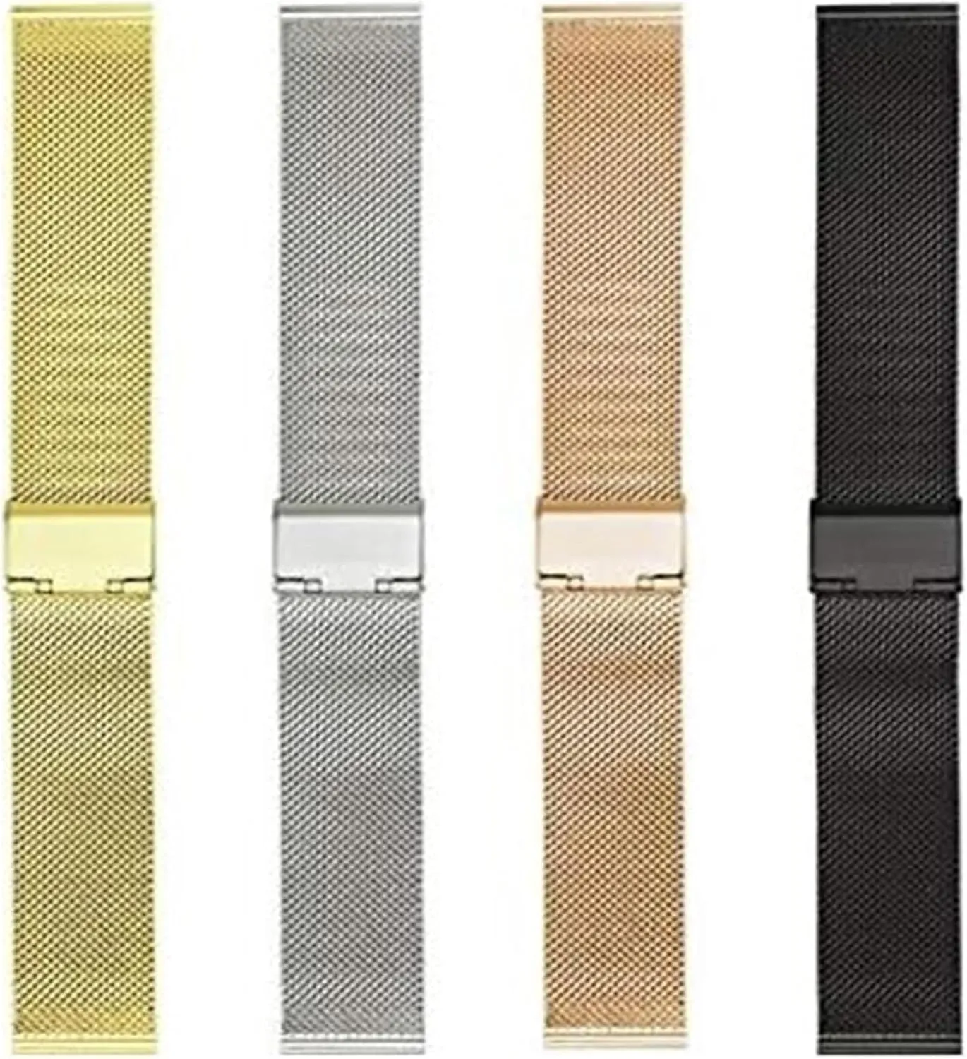 Steel Belt confer Mesh Webbing Watch(Gold,18mm) Watch Strap,Stainless Steel Watch Band Stainless Steel Woven Strap Watchband 16mm 18mm 20mm 22mm 