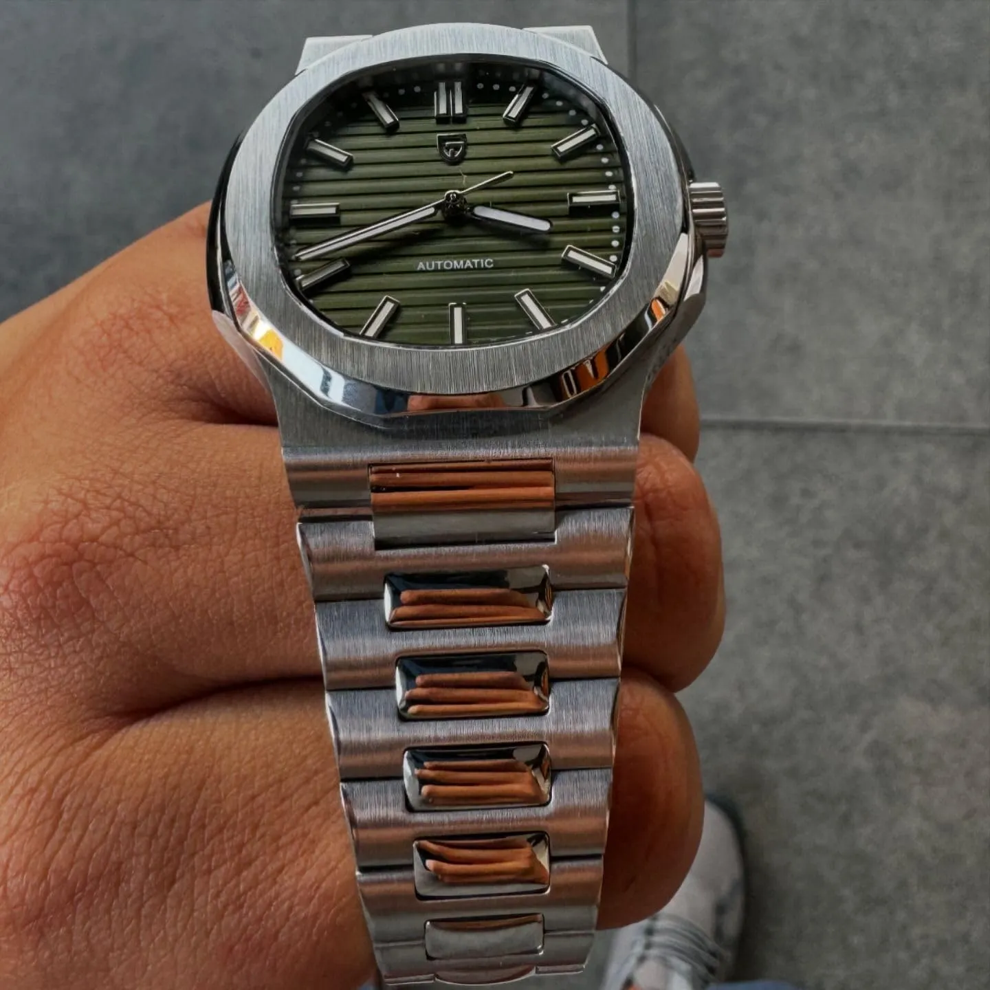 Steel Bracelet, Sapphire Watch, 100M Water Resistant, ST16 Automatic Movement erosion insult annual span keyboard Pagani Design Men's Automatic Watch, Automatic Chronograph, Business Watch, Men's Stainless 