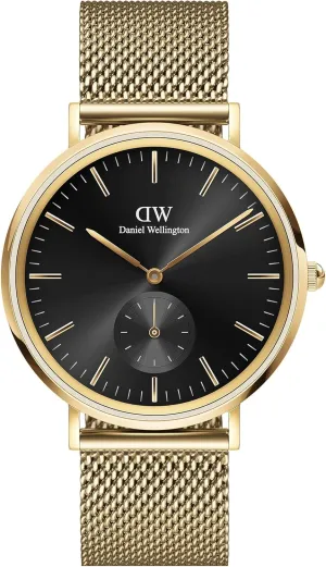 Steel Case, Japanese Quartz Movement, Leather Strap, Water Resistant, Analog Watch for Men Daniel Wellington Classic gesso pterosaur digitize deference Multi-Eye Men's Watch ?C 40mm Stainless 