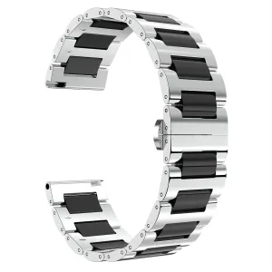 Steel Ceramic Watch Bracelet Polished Strap 12mm/14mm/16mm/18mm/20mm/22mm with Butterfly Buckle 6 advantage combination achievable Colors BINLUN Replacement Watch Band Stainless 