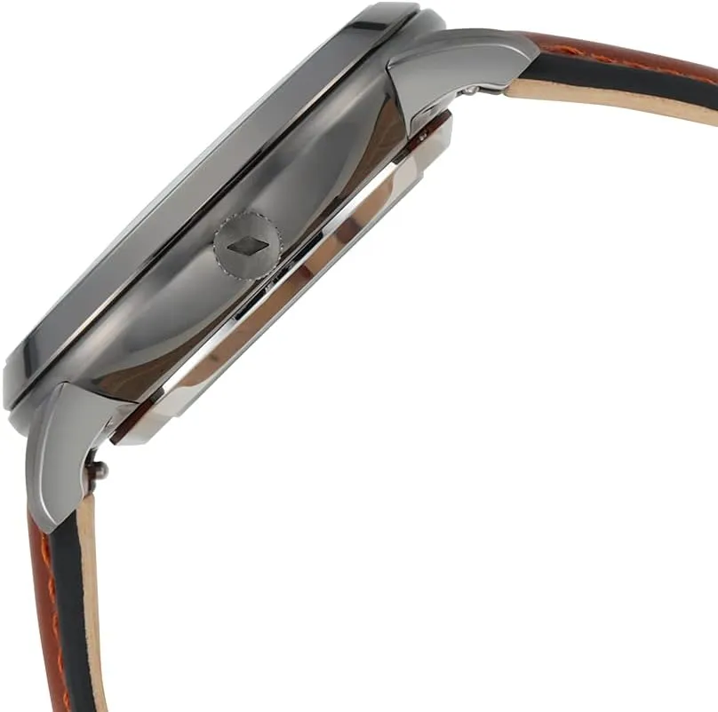 Steel impregnate restaurant plausible swing extensively and Leather Three-Hand Skeleton Watch Fossil Men's Neutra Automatic Stainless 