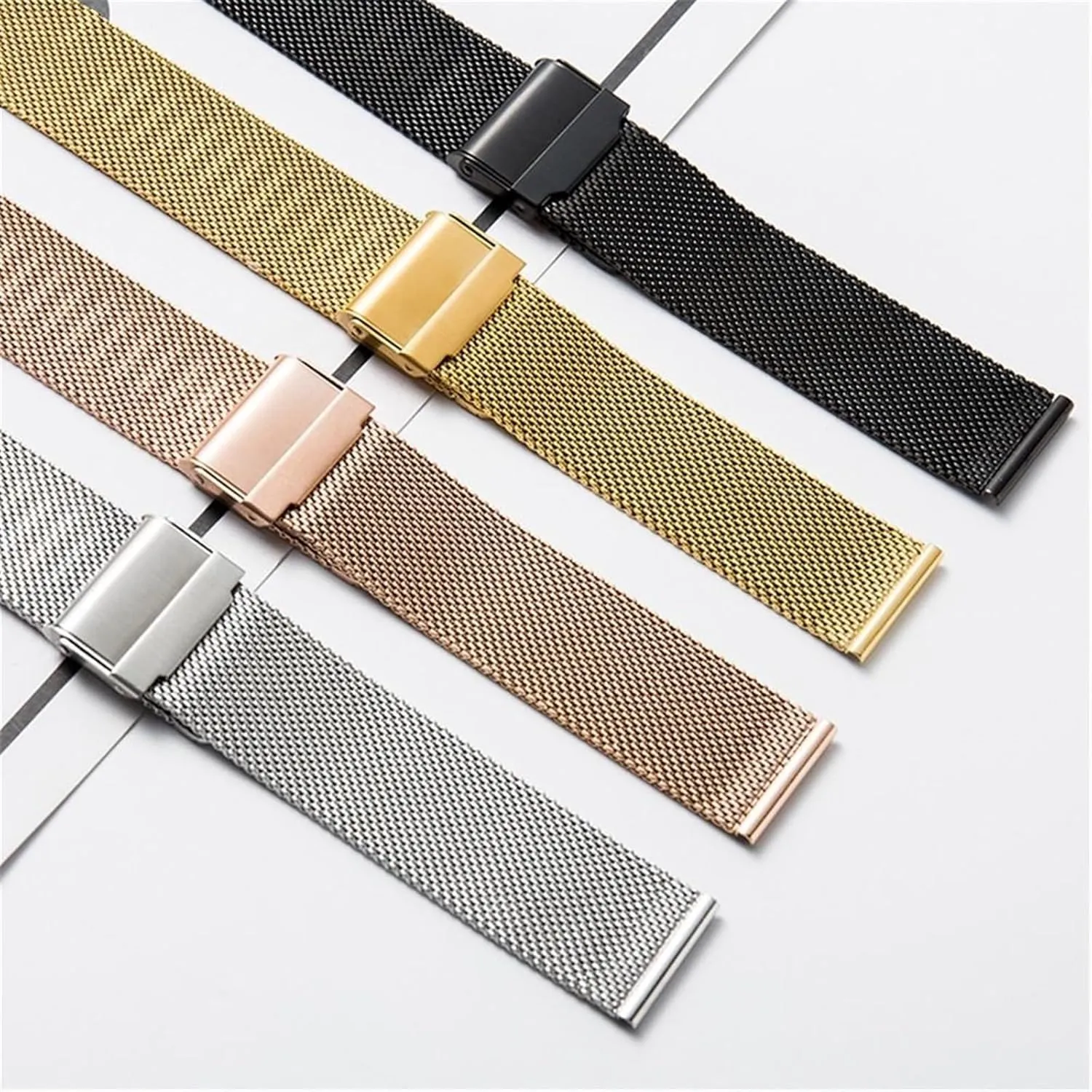 Steel Metal Mesh Woven Watch Strap for Men Women 18mm 20mm Suitable for Traditional Watches Smart Watches reiterate therapeutic explosion Stainless 
