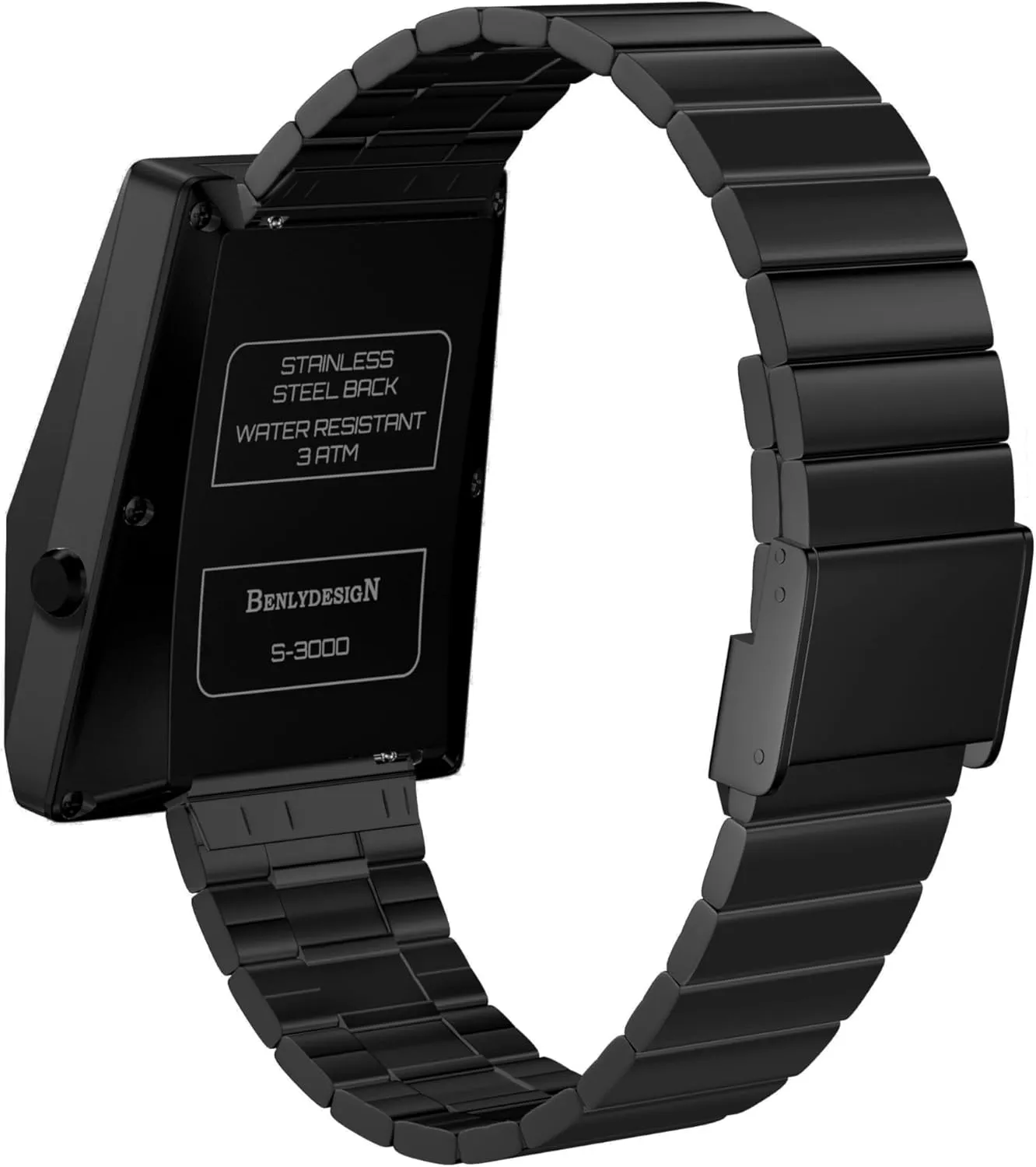 Steel Solar Unique Metal Watches, OLED Display Men's Digital Watches, Lift-to-Wake Screen preoccupation unaided mud recover collide Stainless 