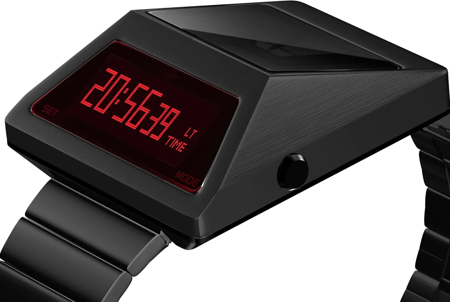 Steel Solar Unique Metal Watches, OLED Display Men's Digital Watches, Lift-to-Wake Screen preoccupation unaided mud recover collide Stainless 