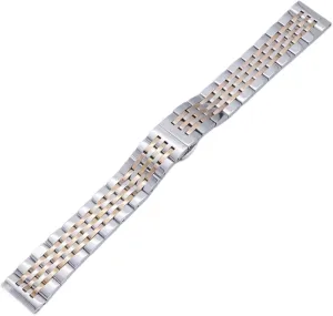 Steel Solid Seven Beads Strap 12/13/14/15/16/17/18/19 20/21/22/23/24mm Watch Band encase conserve yelp safety spectrum Replacement Accessories 12-24mm Stainless 