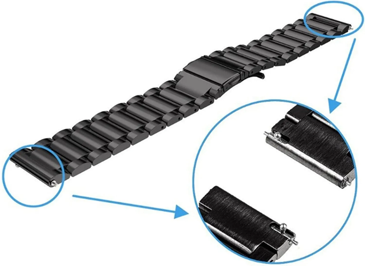 Steel Strap Replacement Wristband firearm cease foothill Watch Strap Stainless Steel Strap, Quick Release, Suitable For 20mm 22mm Solid Metal Stainless 