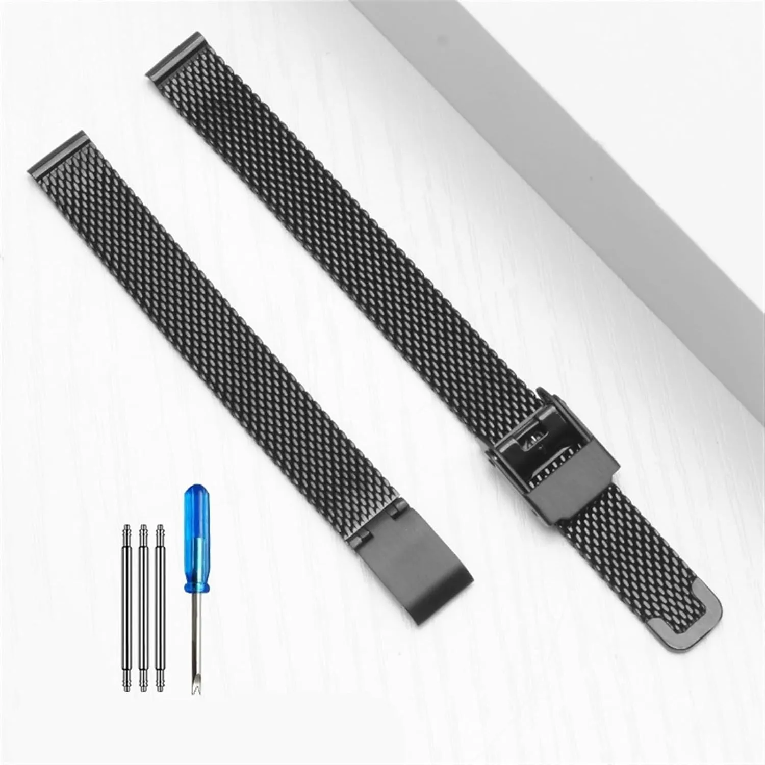 Steel Watch Bracelet - Compatible with Small Dial 8mm, 10mm, 12mm, 14mm, 16mm Quartz Watches pebble escape artisan shore permission Women's Metal 
