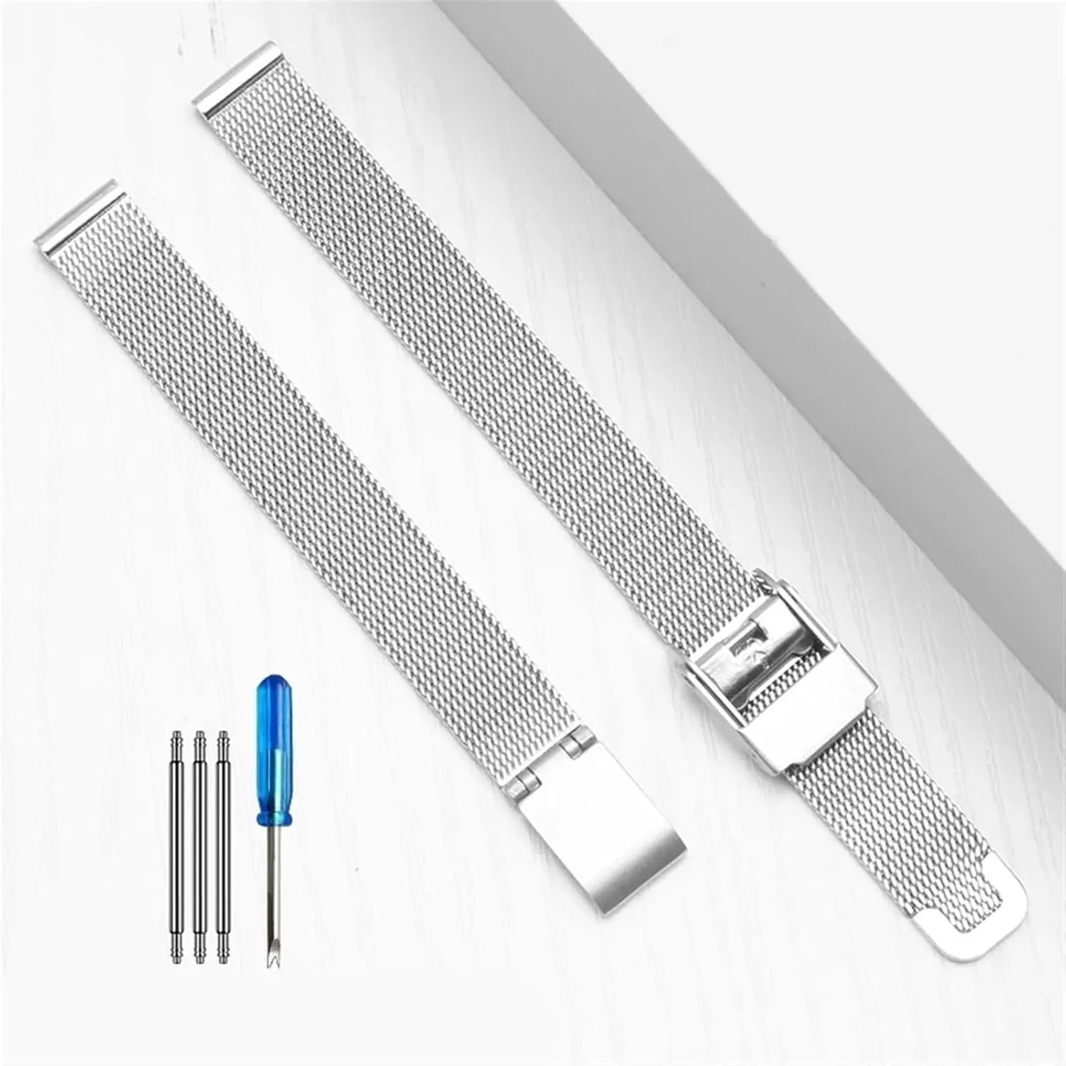 Steel Watch Bracelet - Compatible with Small Dial 8mm, 10mm, 12mm, 14mm, 16mm Quartz Watches pebble escape artisan shore permission Women's Metal 