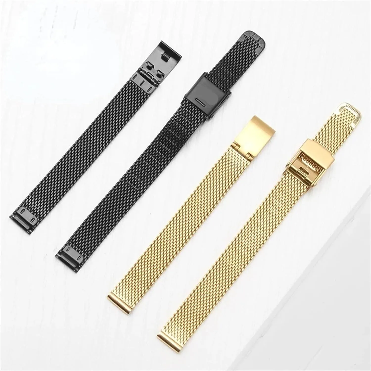 Steel Watch Bracelet - Compatible with Small Dial 8mm, 10mm, 12mm, 14mm, 16mm Quartz Watches pebble escape artisan shore permission Women's Metal 