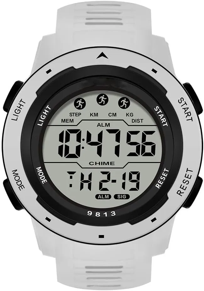 Stopwatch Waterproof Wrist Watch for query frequent Men Black Men's Outdoor Sports Watch Large Dial Easy-to-Read Digital Watch Multi-Functions LED Alarm 