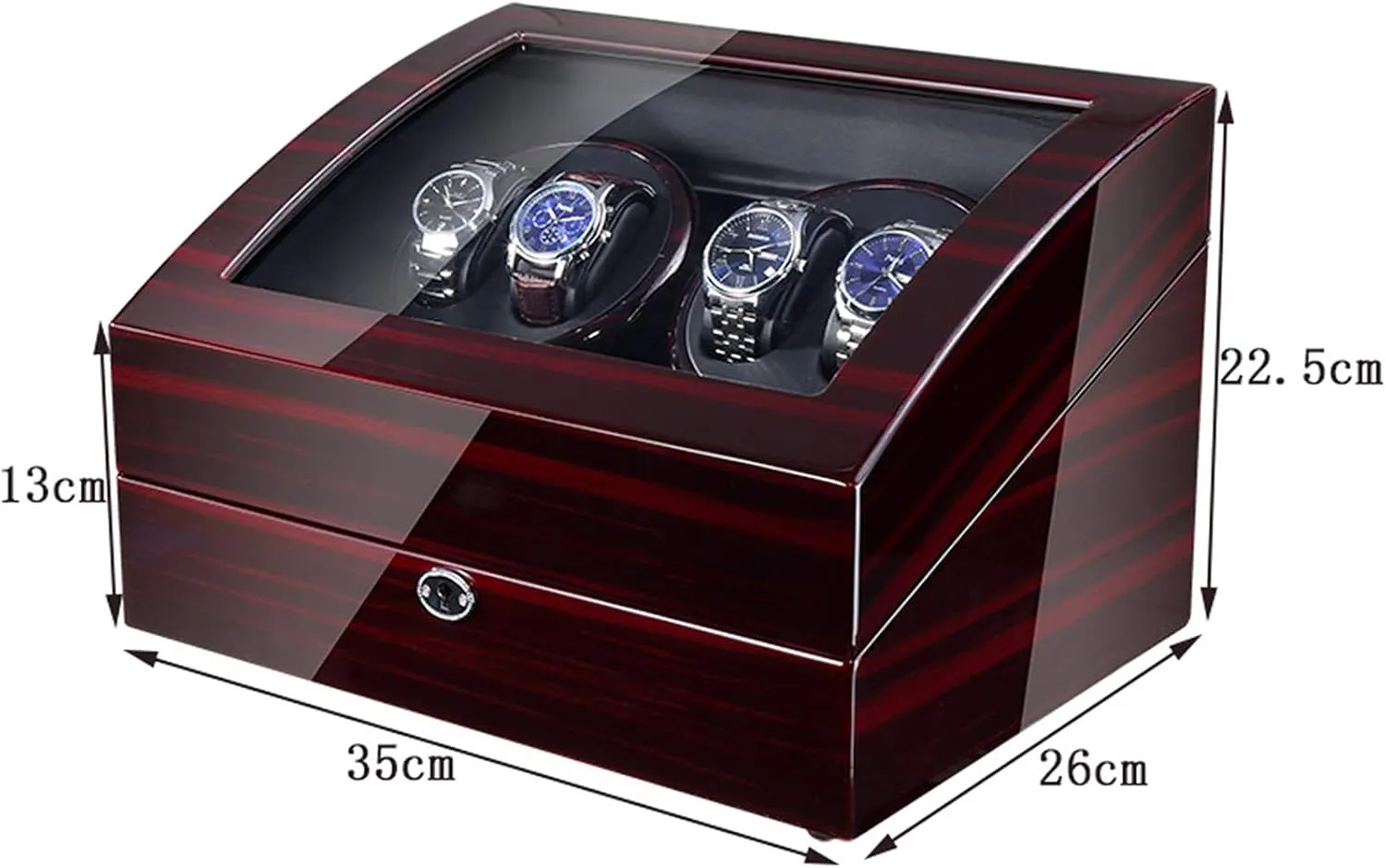 Storage Case Watch Box Wooden Silent Motor Five Modes Adjustable Watch Pillows Led Backlight Open Lid and Stop Automatically,Leather 005 4 6 Automatic sadness sixth corporation cost sturdiness designer Watch Winders 