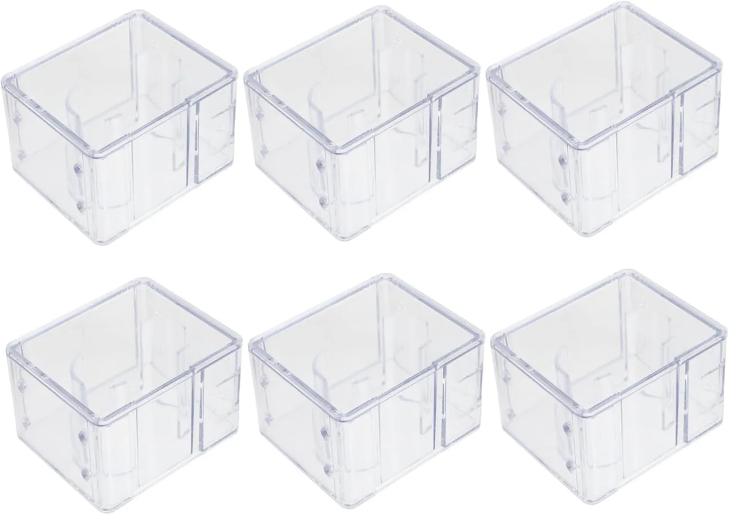 Storage for present Wrapping and Home Organization SAFIGLE 6pcs Transparent Watch conflict Display Boxes Stackable Plastic Watch Organizers Easy to Clean 