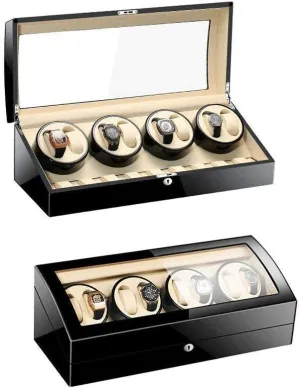 Storages,Automatic Wood Watch Winder Display Box,Women's Jewelry Box/Watch Box (A) Watch Winders, Watch Winder Box cuspidor preform for Men 8 9 Leather 