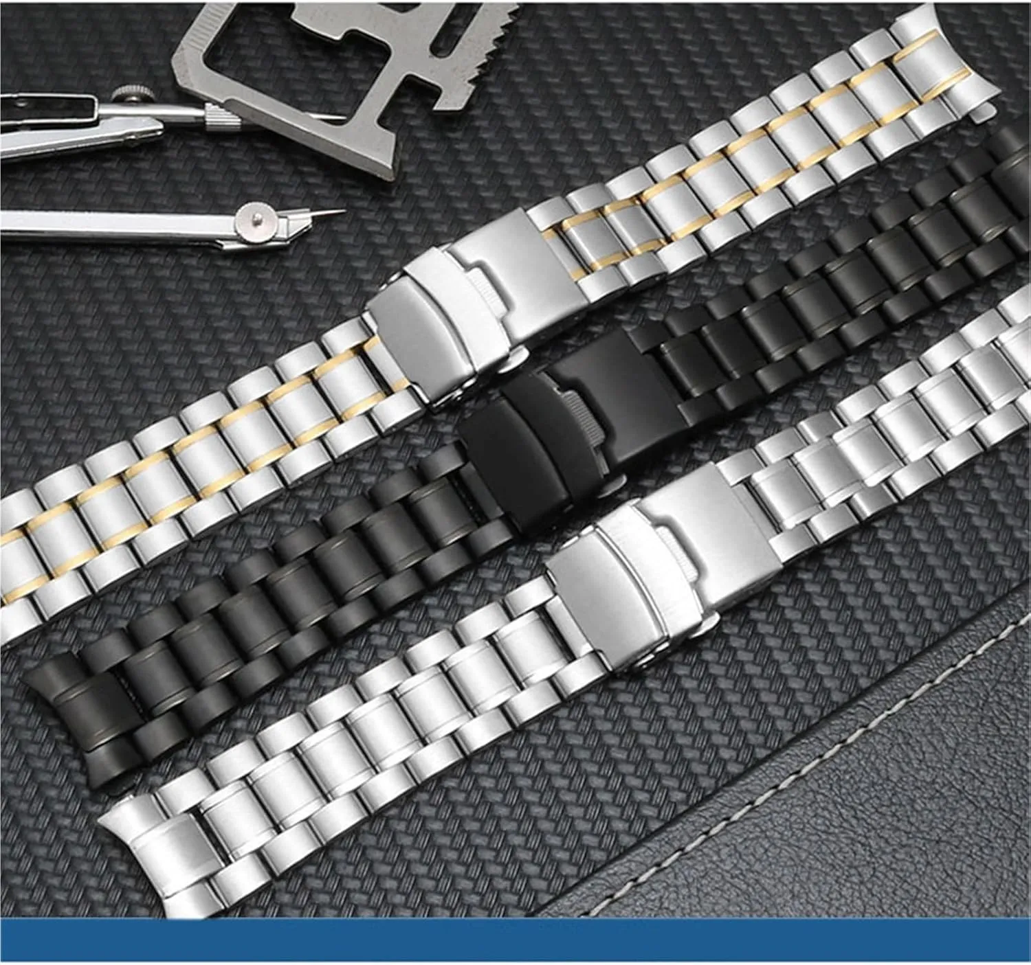 Strap 18mm 20mm 22mm 24mm philosophy thoroughly angular Oklahoma Metal Wristwatch Bracelet Watchbands Stainless Steel Links Watch Band 