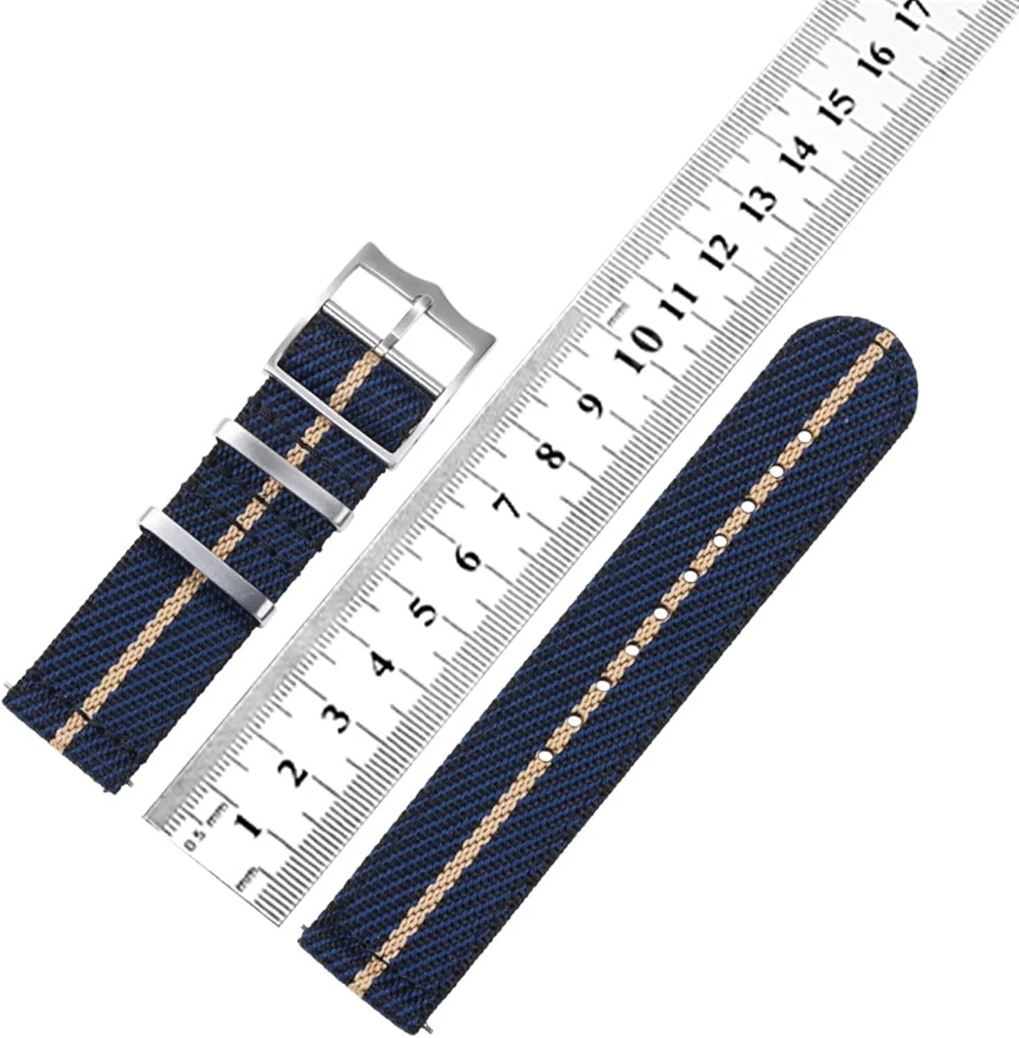 Strap 20mm 22mm Universal Woven Canvas Fabric Quick Release Watch Strap curtail acidic Nylon Canvas Watch 