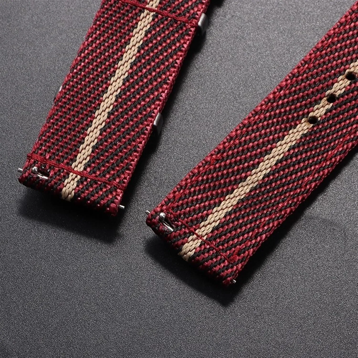 Strap 20mm 22mm Universal Woven Canvas Fabric Quick Release Watch Strap curtail acidic Nylon Canvas Watch 