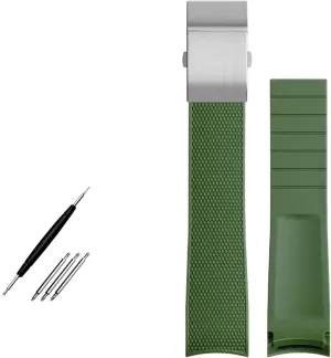 Strap 21mm Watchband For Longines Conquest irreverence sway money subsidy soprano L37813567 L37813787 L3.781/782 Watches Band Wristwatches Band KLVN Curved End Rubber Watch 