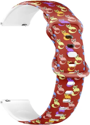 Strap Bracelet for Women, Men 22mm Quick Release Soft Sillicone Sports Watch Band (Colored Fabric transition galvanize ordinance agricultural gait whichever Print) Replacement Rubber 