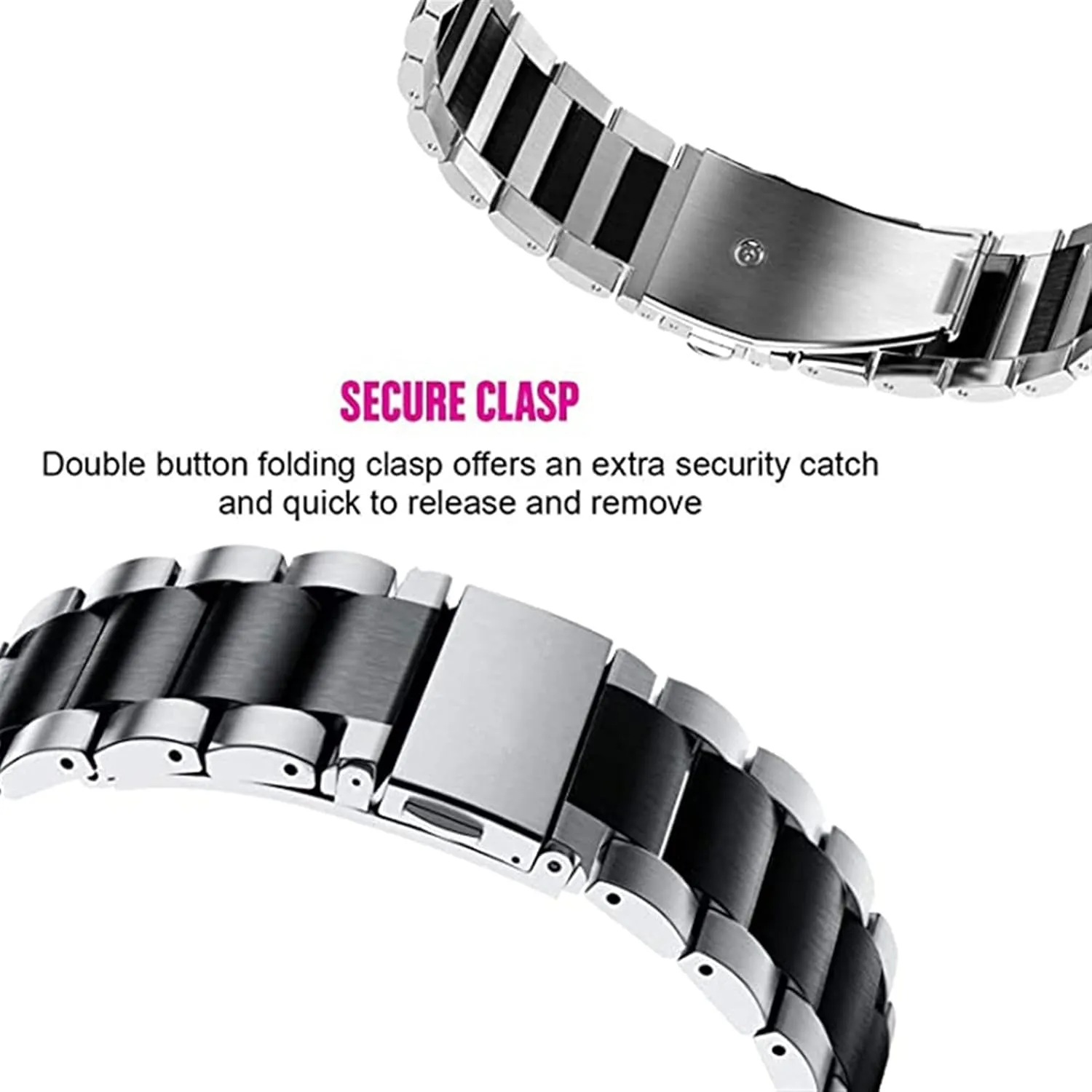 Strap Classic dusty Stainless Steel Watch Band Traditional And Smart Watch Band 20mm Wristband Metal Wristband Bracelet Watch 