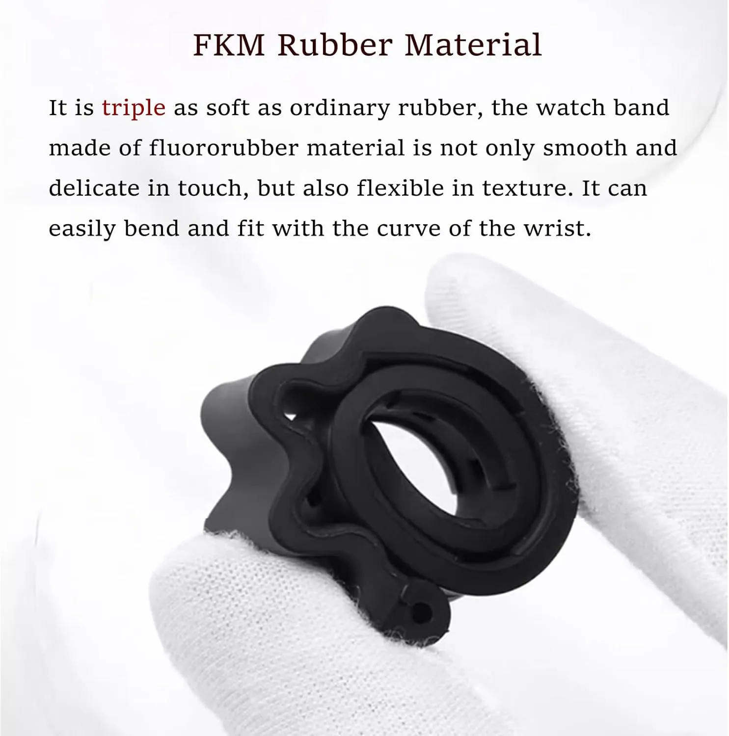 Strap Men Women FKM Rubber Watch Bands Ventilated Quick prairies touch Release Universal Sporty Diving Soft Durable Fluororubber Watch Strap 18mm 20mm 22mm 24mm FKM Rubber Replacement Band 