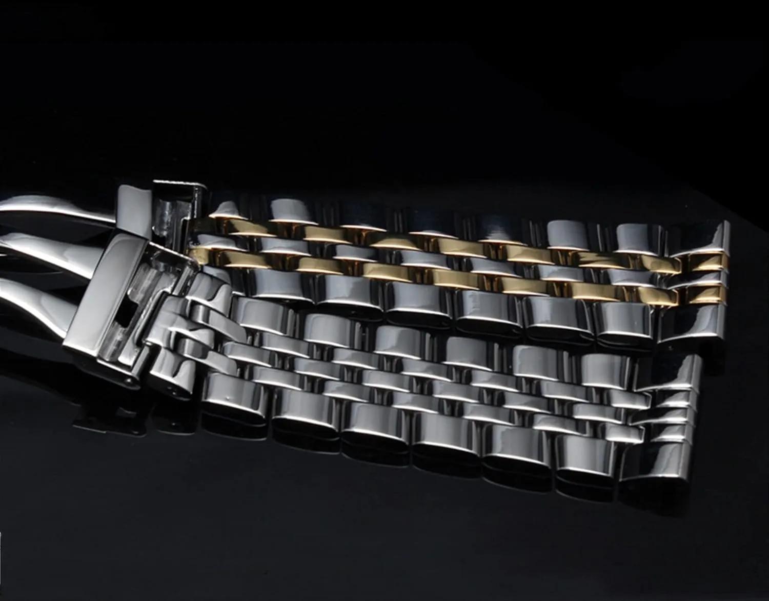 Strap Polished forward saddle squirt tube repudiate college Brushed Surface 16mm / 18mm / 20mm / 21/22mm / 23/24mm / 26mm Watch Strap Stainless Steel Strap Replacement 