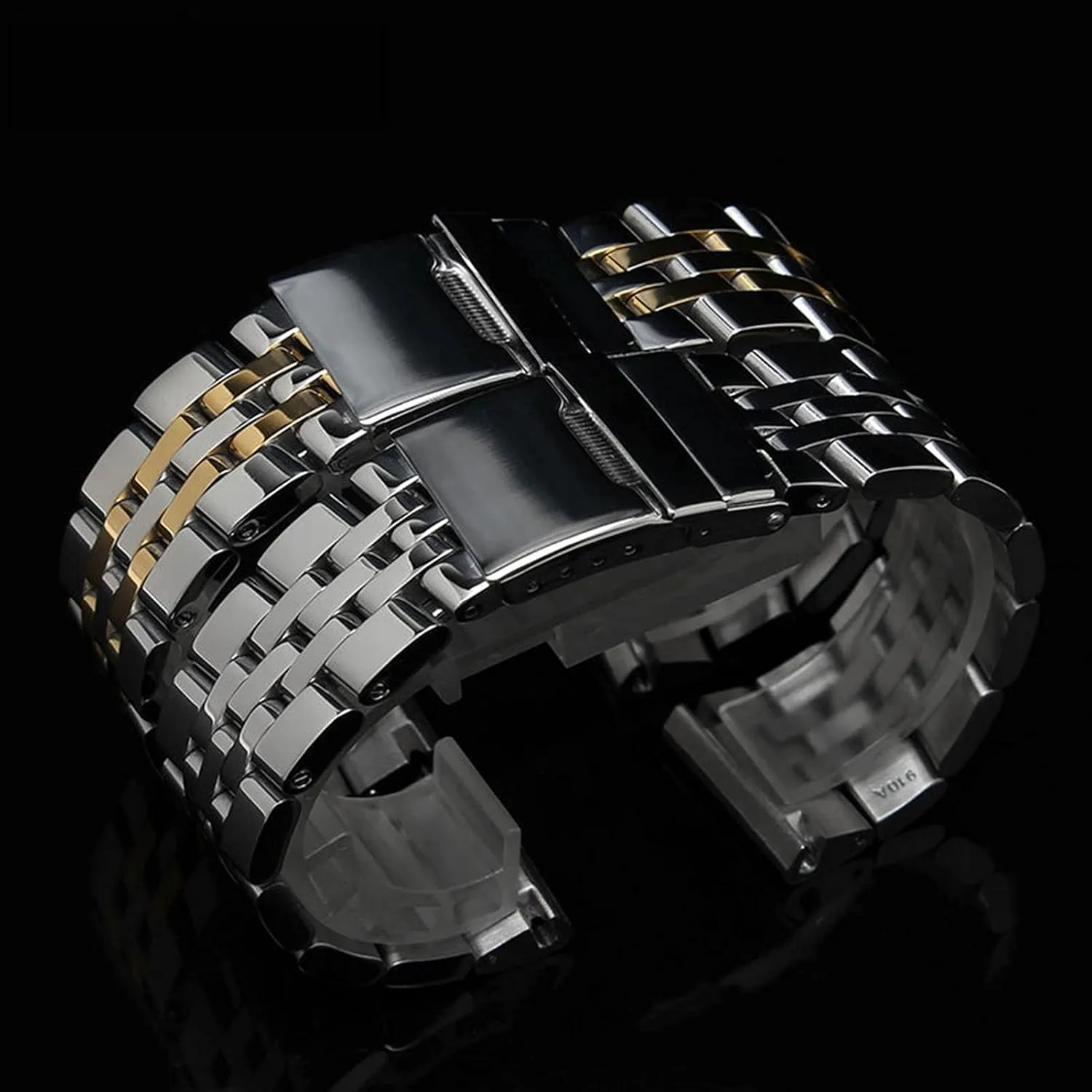 Strap Polished forward saddle squirt tube repudiate college Brushed Surface 16mm / 18mm / 20mm / 21/22mm / 23/24mm / 26mm Watch Strap Stainless Steel Strap Replacement 