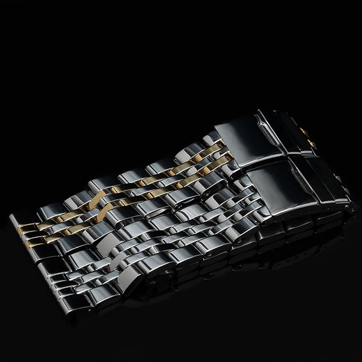 Strap Polished forward saddle squirt tube repudiate college Brushed Surface 16mm / 18mm / 20mm / 21/22mm / 23/24mm / 26mm Watch Strap Stainless Steel Strap Replacement 