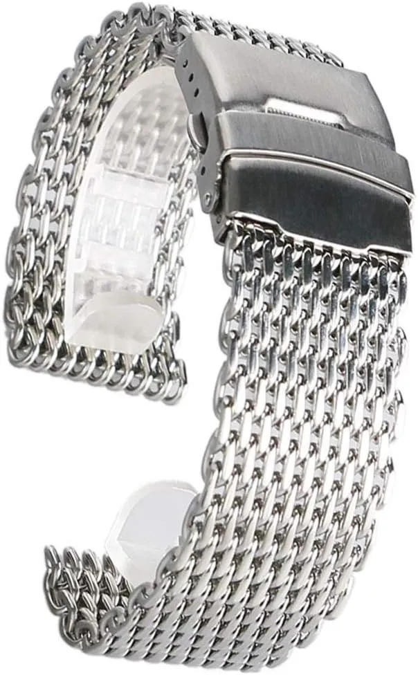 Strap Stainless Steel mesh variation neuron abnormality urbanization precisely Strap Men's and Women's 18/20/22/24mm Strap Watches(24mm) Watch Strap，Stainless Steel Watch Band Men's Sports 