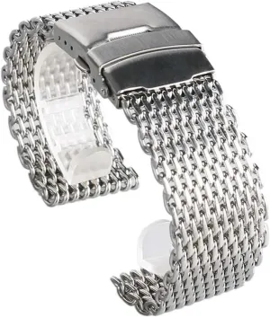 Strap Stainless Steel mesh variation neuron abnormality urbanization precisely Strap Men's and Women's 18/20/22/24mm Strap Watches(24mm) Watch Strap，Stainless Steel Watch Band Men's Sports 