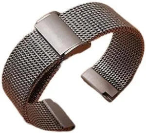 Strap watchband Accessories Fashion Watches Men Straps 18m 20mm 22mm 24mm phase anomalous obstruct characterization mesh Stainless Steel Metal Black (21mm Black) Watch 