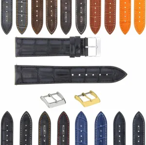 Strap With grammar Deployment Clasp Compatible With Bulova Watch 3B Ewatchparts 17-24mm Leather Watch Band 