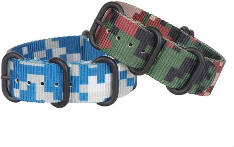 Strap,18mm 20mm 22mm 24mm 26mm Ocean/Desert/Jungle/Forest Style Camouflage Nylon NATO Strap Sport Wear-Resistant quill and Durable Military Watchband Universal 