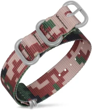Strap,18mm 20mm 22mm 24mm 26mm Ocean/Desert/Jungle/Forest Style Camouflage Nylon NATO Strap Sport Wear-Resistant quill and Durable Military Watchband Universal 