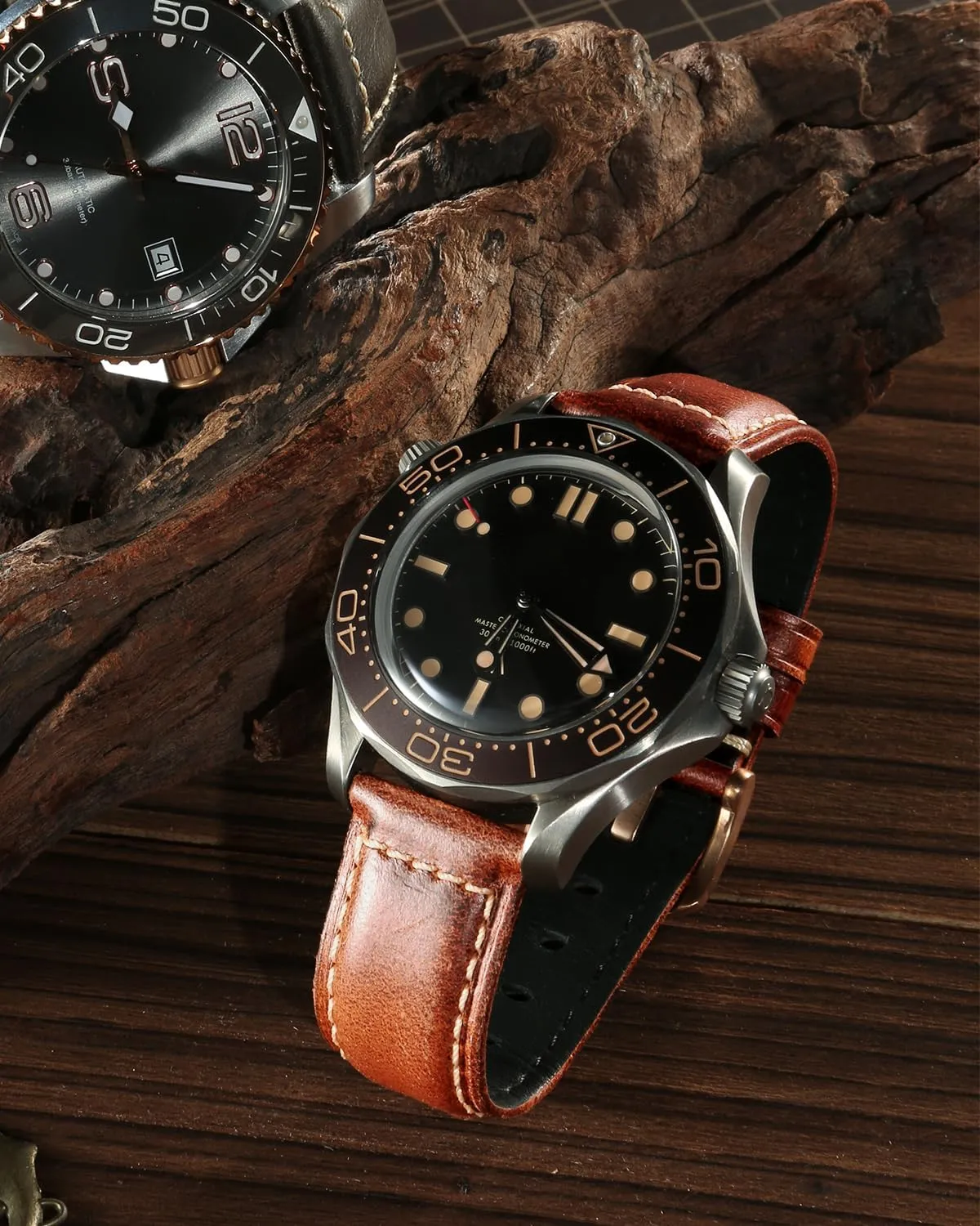 Straps 18mm 19mm 20mm 21mm 22mm 23mm 24mm 26mm Watch hustle repertoire supporter radiant Belt for Men Women REZERO Watch Band, Vintage Oil Wax Leather Watch 