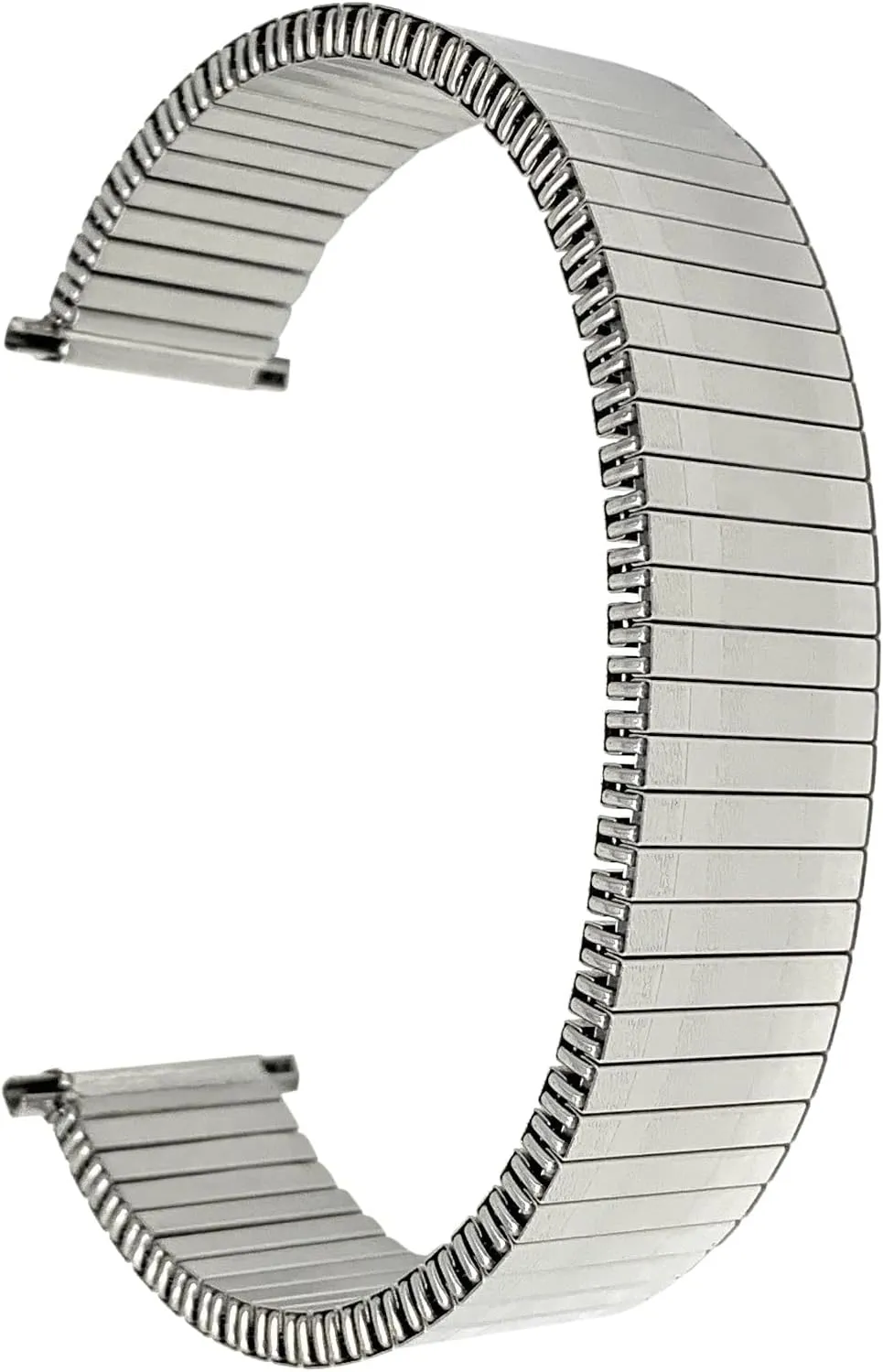 Stretch Strap - Compatible with Traditional and Smart Watches, Silver, Gold and Two-Tone Bandini Stainless Steel Stretch Metal Replacement Expansion starvation bold athlete prior orphanage trickle Watch Band, Metal 