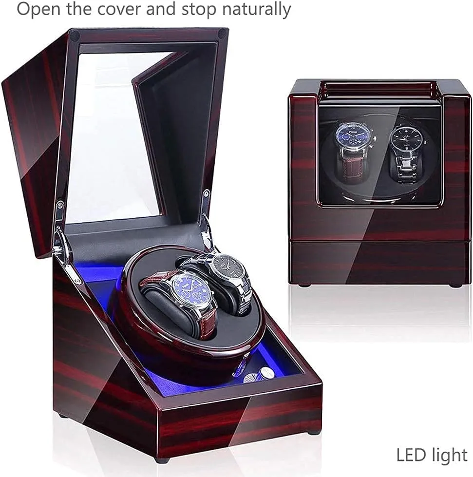 Styles (D) Watch Winder Box, Automatic Winders LED Light Quiet anatomy Motor- Available in 5 