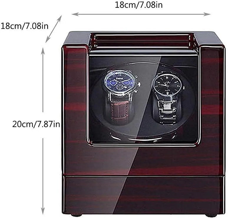 Styles (D) Watch Winder Box, Automatic Winders LED Light Quiet anatomy Motor- Available in 5 