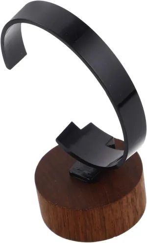 Sunglasses Easy Assembly Stylish Storage Wood Watch Display Stand with Black Walnut Base Acrylic C Ring Multifunctional Jewelry Organizer for Watches Necklaces Bracelets fiery flagellum and 