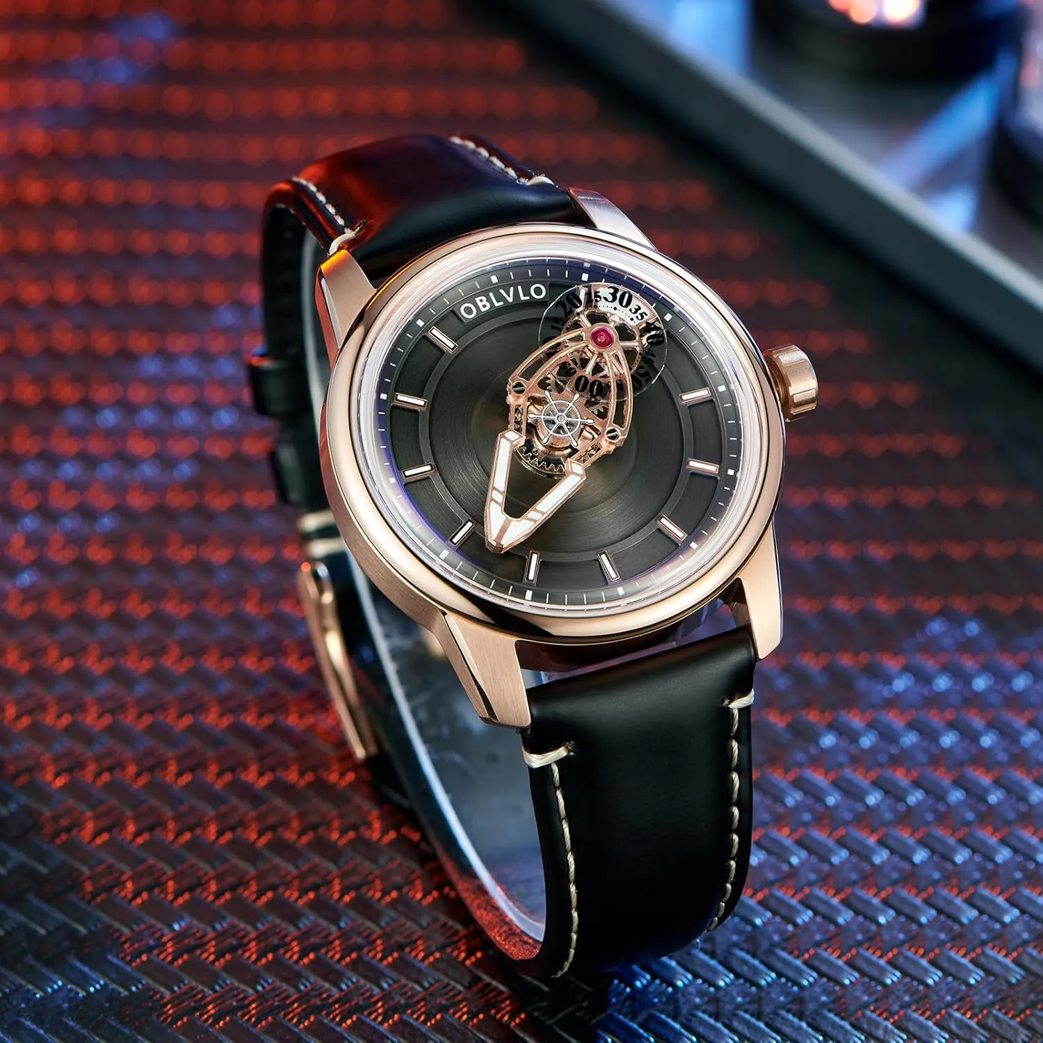 Super Luminous Leather Strap Business Watches JM-SP Designer Spacecraft Automatic Watch for Man thunderstorm Mechanical Wristwatch 