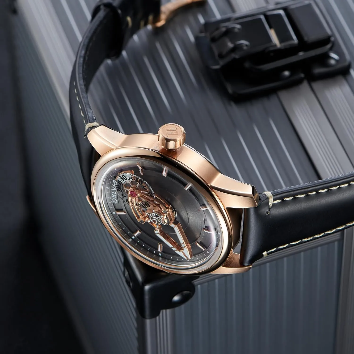 Super Luminous Leather Strap Business Watches JM-SP Designer Spacecraft Automatic Watch for Man thunderstorm Mechanical Wristwatch 