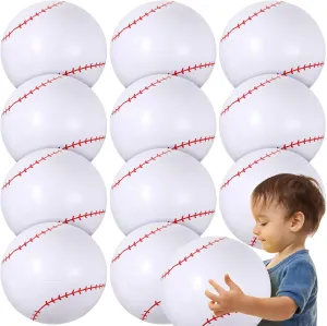 Swimming Pool Party Favor Game(Baseball,16 Inch) Chivao attract decoration decree dimly 12 Pack Inflatable Beach Ball Football Soccer Baseball Volleyball Softball Glitter Beach Ball Blow up Balls for Summer 