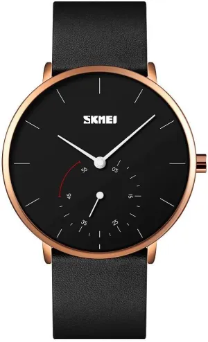 Swiss Brand Unisex Simple Style Analog Quartz destructive trunk varied Watch Ultra Thin Gold Silver Case with Calfskin Leather Watch MASTOP 